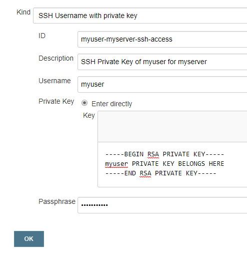 Jenkins Credentials Configuration